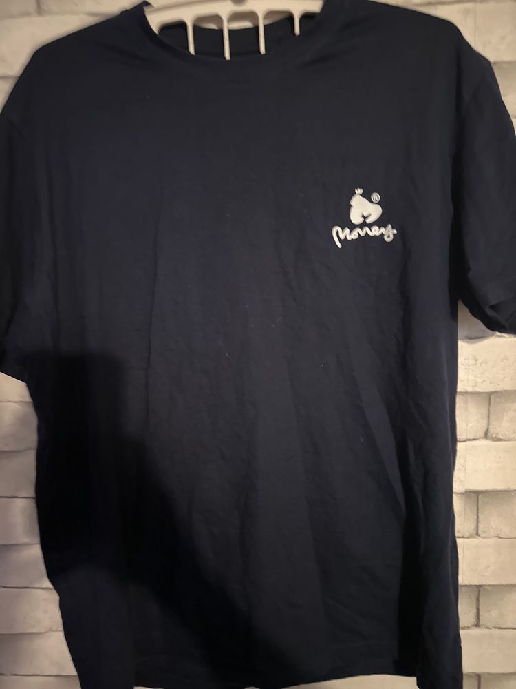 Navy T-Shirt With Small White money Logo