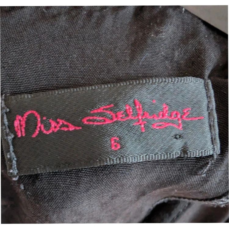 Miss Selfridge Black Cut Out Open Back Mini Dress UK 6 Goth Whimsigoth 2
