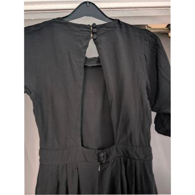 Miss Selfridge Black Cut Out Open Back Mini Dress UK 6 Goth Whimsigoth 9