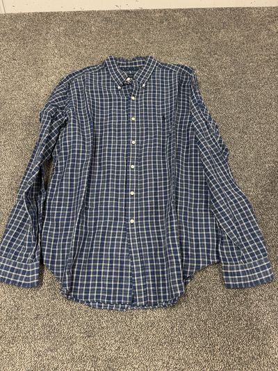 Ralph Lauren Blue Checkered Button-Up Shirt