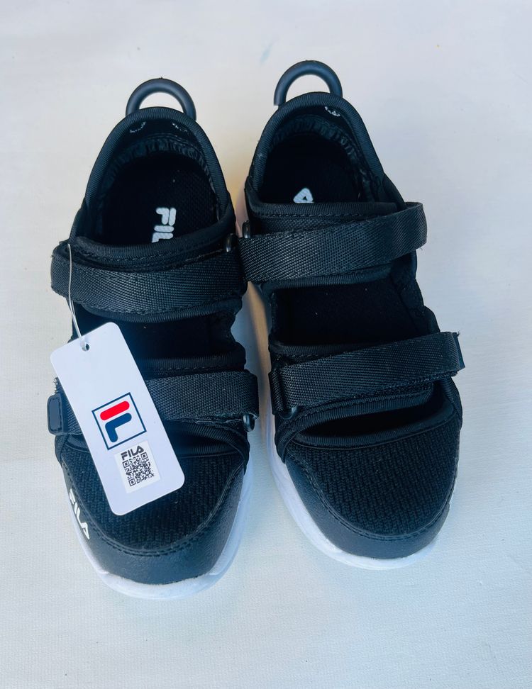 A1 Kids S4/S9/S12 x3/S2.5Fila Black Sandals With White Sole