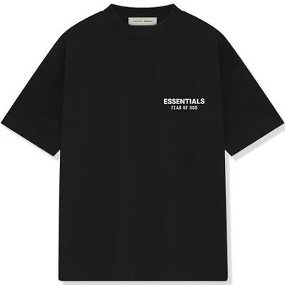 Essentials Jet Black SS25 T-Shirt-NEW SEASON!