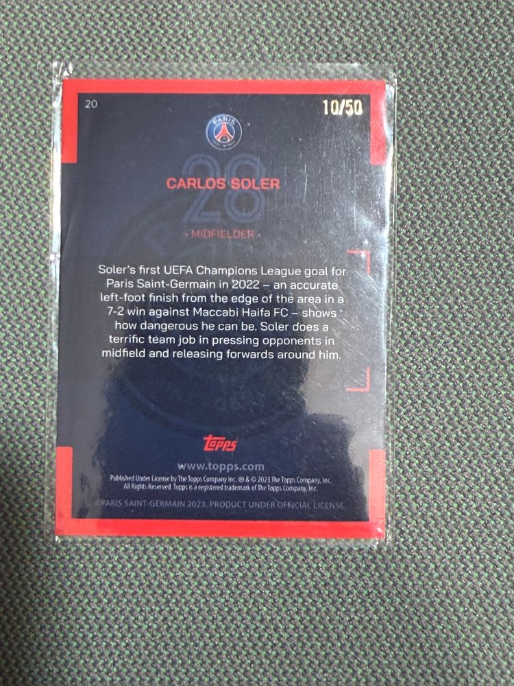 Topps Carlos Soler 10/50 image 2