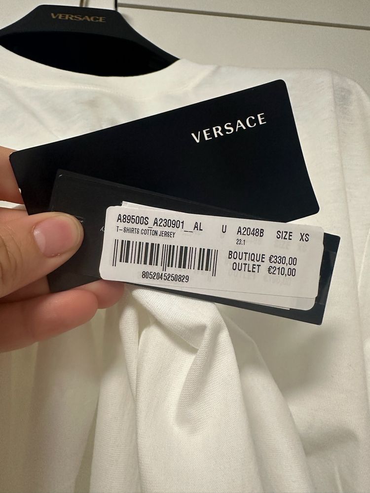 Versace White Cotton Jersey T-Shirt image 7