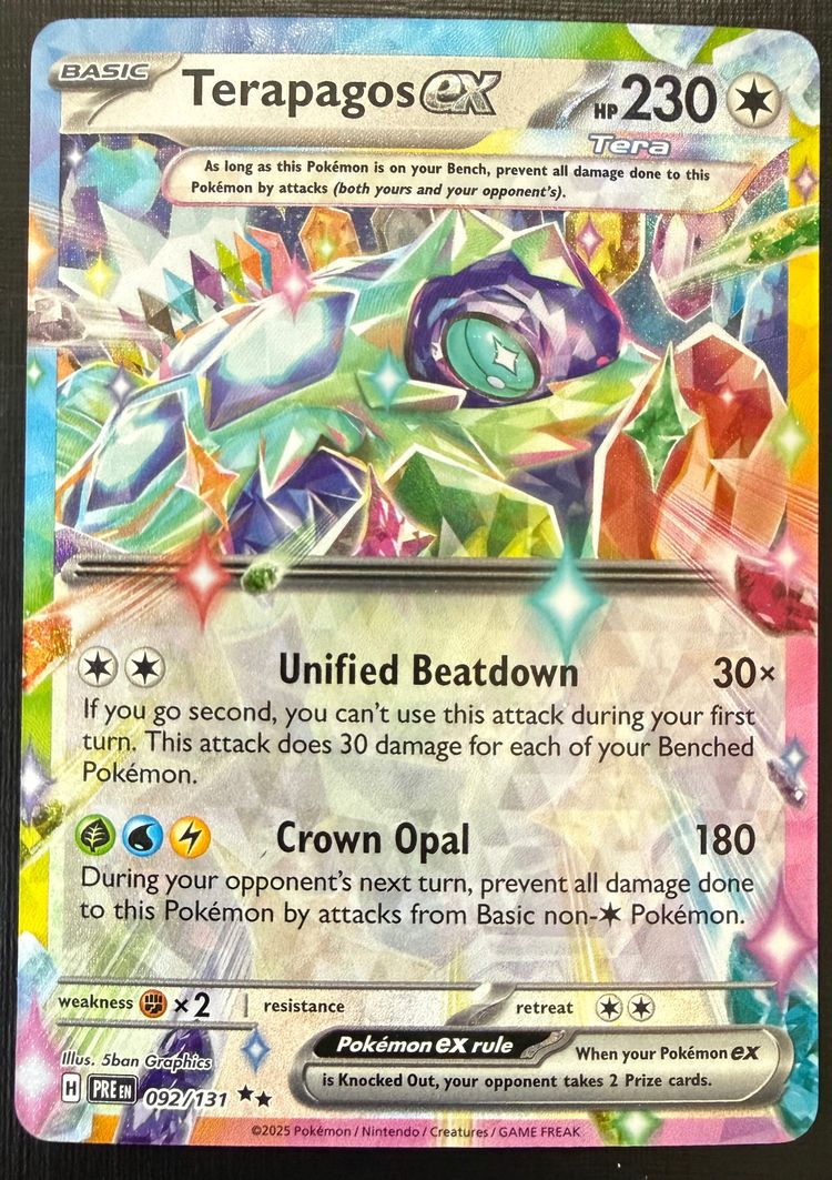 Pokémon Terapagos ex Prismatic Evolutions 92/131 Double Rare Holo product image