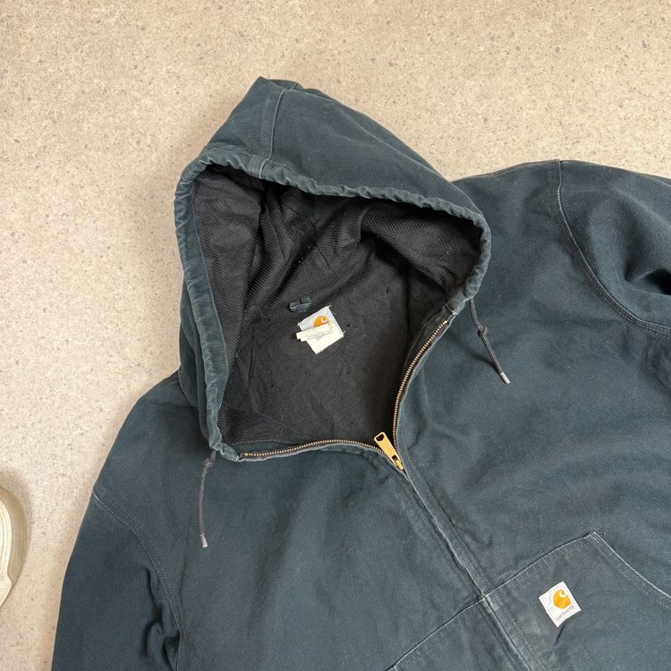 Carhartt Active Jacket 4XL J131BLK Rare Size Heavyweight Hooded Full Zip 2