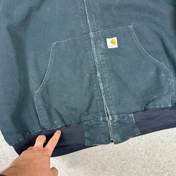 Carhartt Active Jacket 4XL J131BLK Rare Size Heavyweight Hooded Full Zip 3