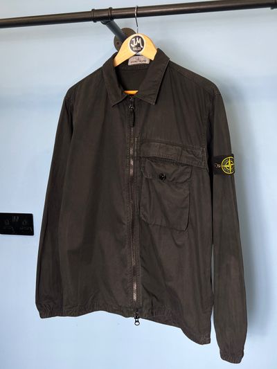 Large Stone Island Black Overshirt Jacket