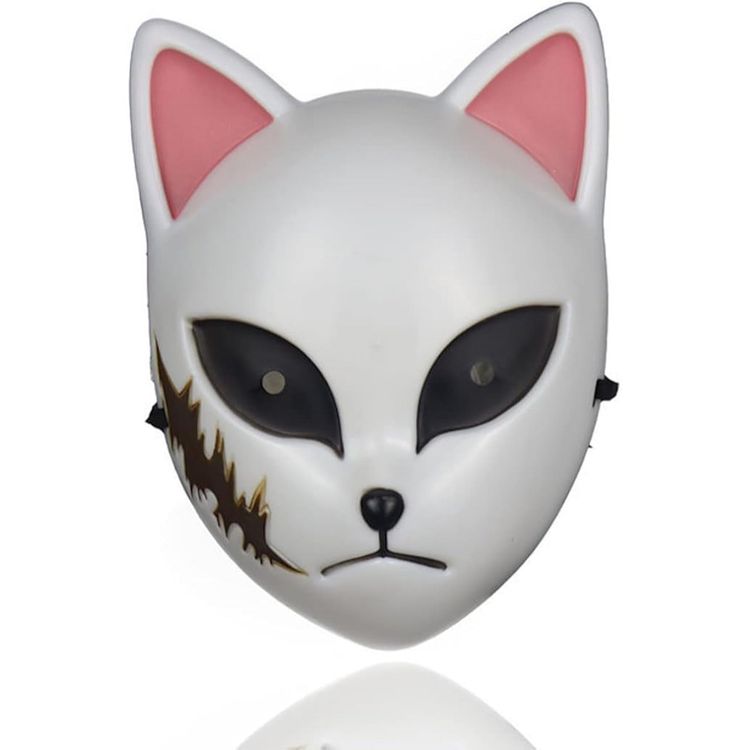 Demon Slayer Mask Sabito Fox Mask Cosplay Costume image 1