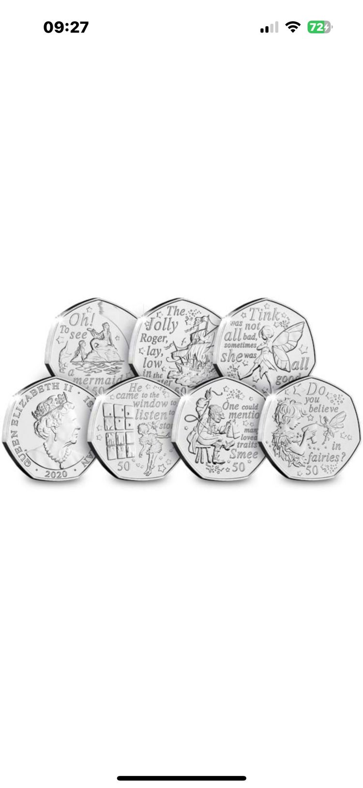 Set set of commemorative coins Peter Pan  product image