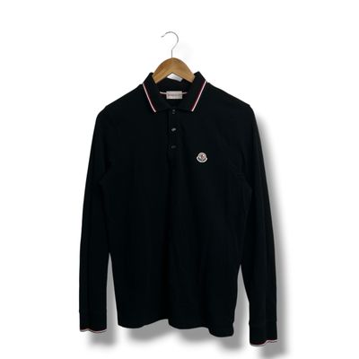 Moncler Polo Shirt long sleeve Black Small