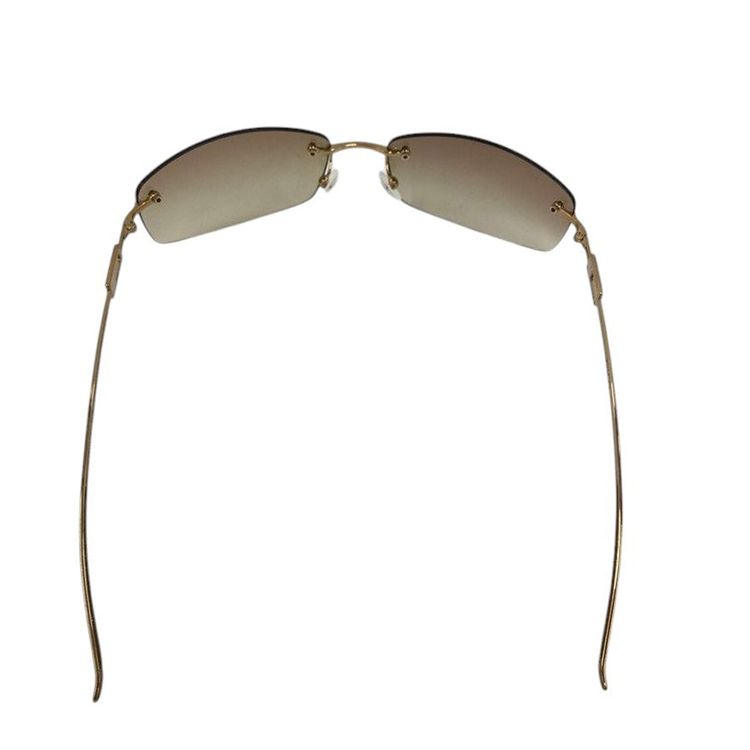 Gucci Gold Brown Tinted Rhinestone Rimless Sunglasses GG 1784 Strass 577YT 4