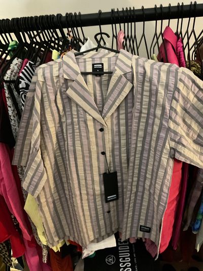 Striped Button-Up Shirt