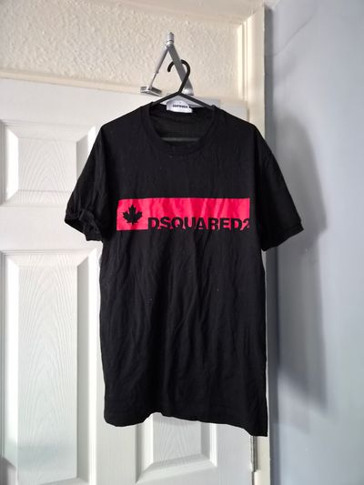 Dsquared2 Black T-Shirt With Red Logo