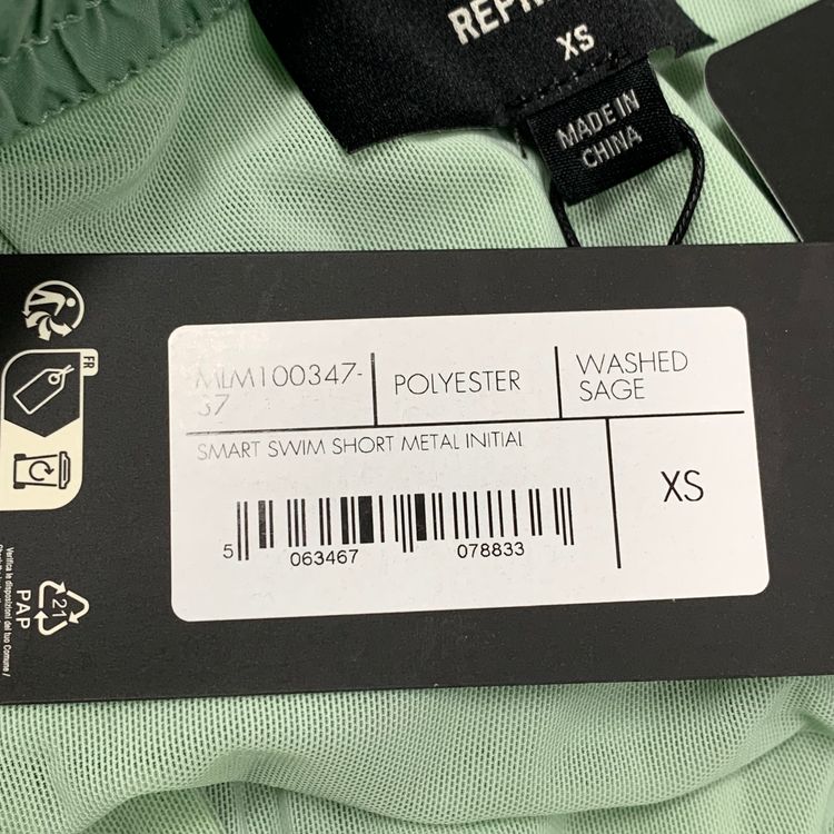 Represent XS Swim Shorts Metal Initial Washed Sage Mint Green image 6