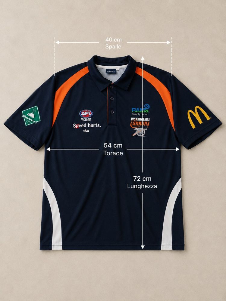 Bluegum Navy Polo Shirt With Orange And White Accents