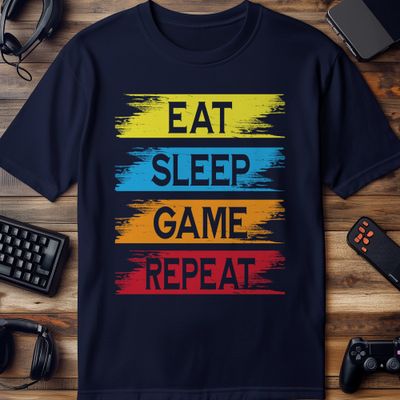 Eat Sleep Game Repeat T-shirt 4