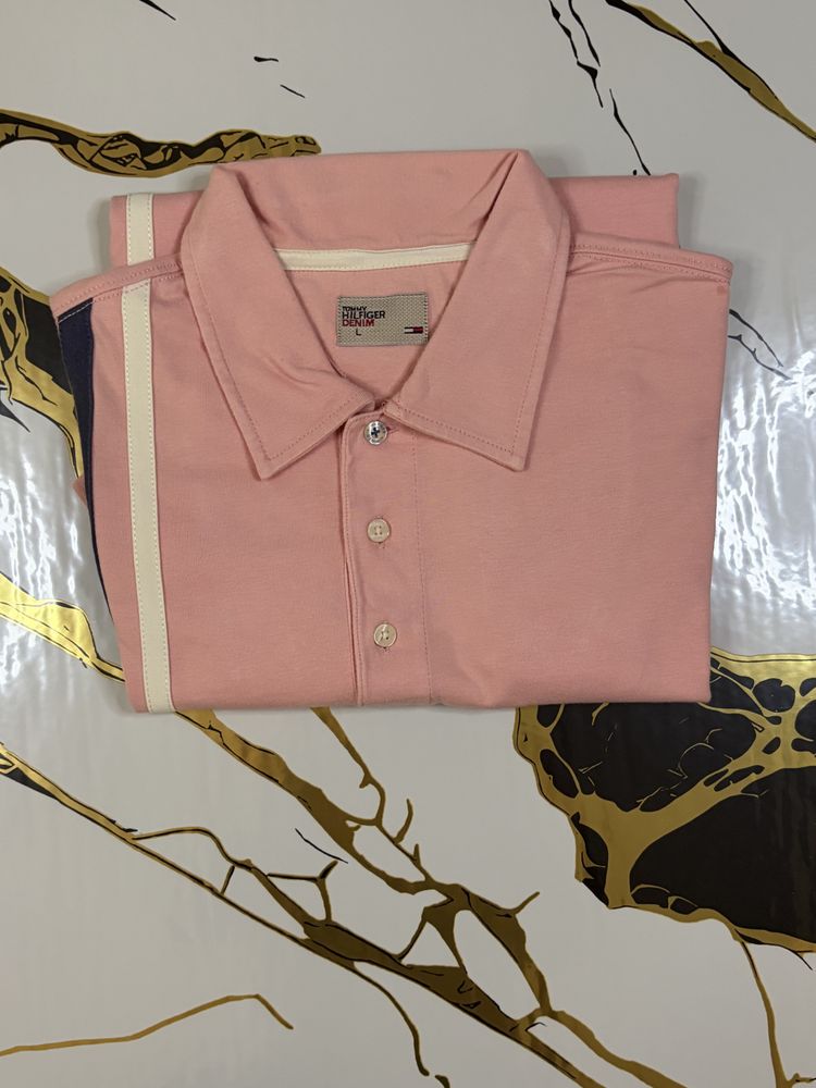 Tommy Hilfiger Denim Pink Polo Shirt 4