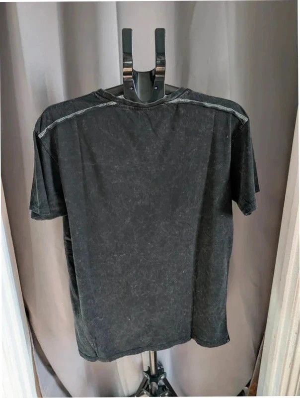 Official Billie Eilish Acid Wash Graphic T Shirt Neon Green Black M 10 12 image 3
