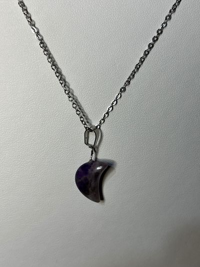Amethyst moon necklace