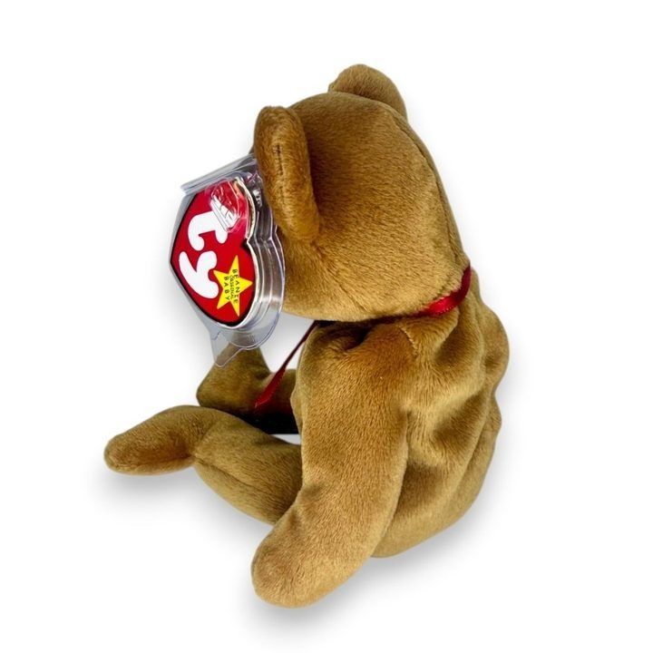 Brown Teddy Bear Plush Toy With Red Ribbon obraz 4