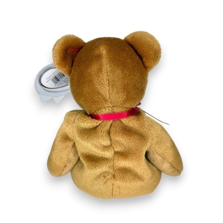 Brown Teddy Bear Plush Toy With Red Ribbon obraz 3