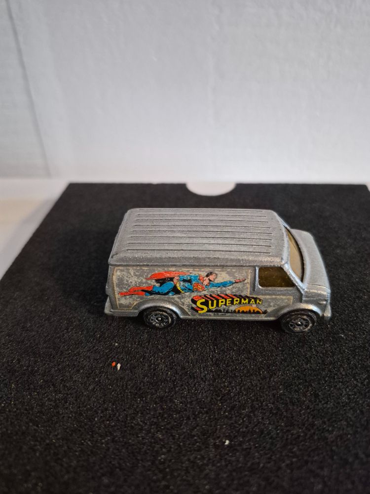 Silver Toy Van With Superman Graphic image 1