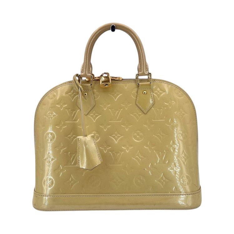 Borsa Louis Vuitton Alma PM Monogram Vernis Giallo Blanc Corail