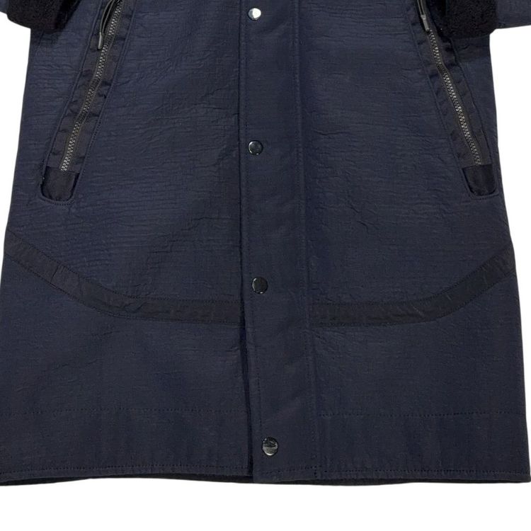 Nike X Stone Island Jacquard Grid On Wool Fur Navy Jacket image 2