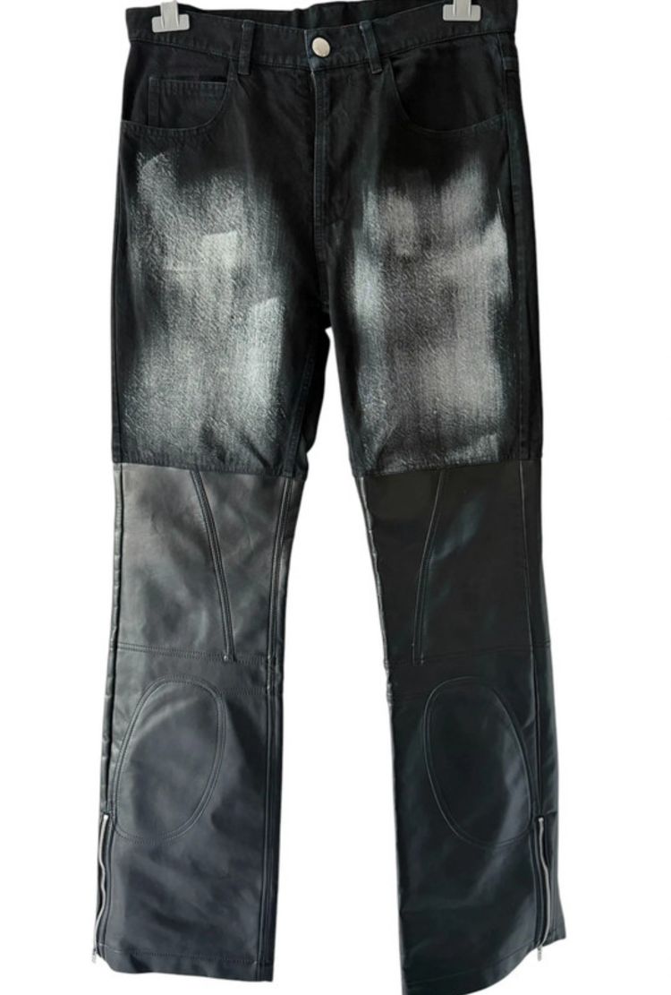 Marni Marni black pants with leather panels product image