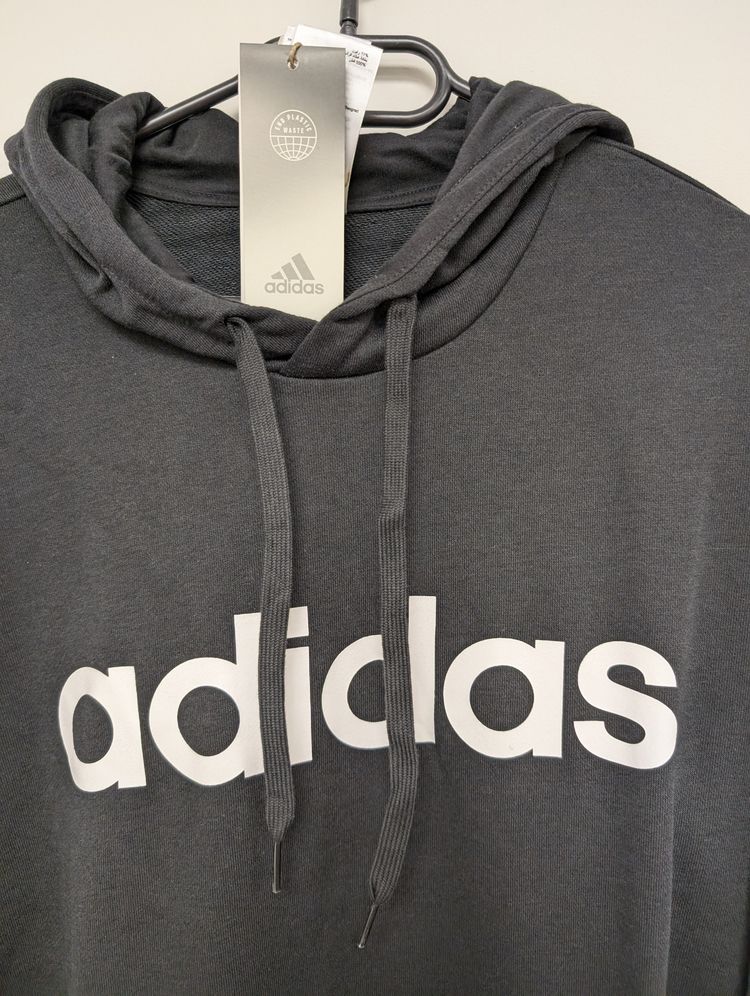 Adidas Black hoodie, big logo, little logo 2
