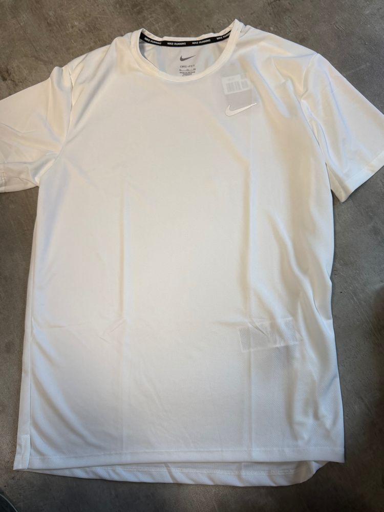 Nike White dri fit miler 