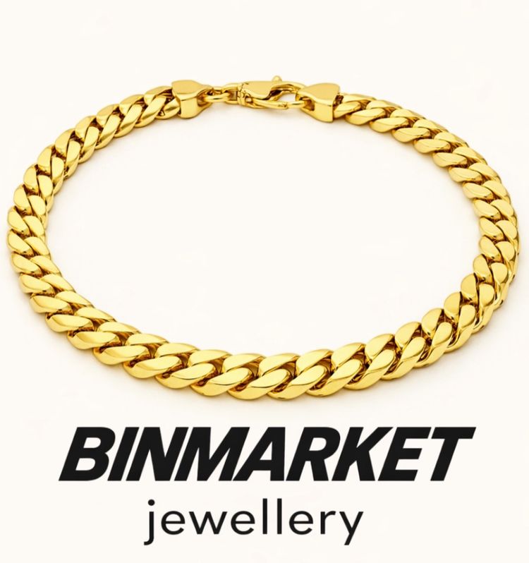 BRANSOLETKA CUBAN STAL+ZLOTO