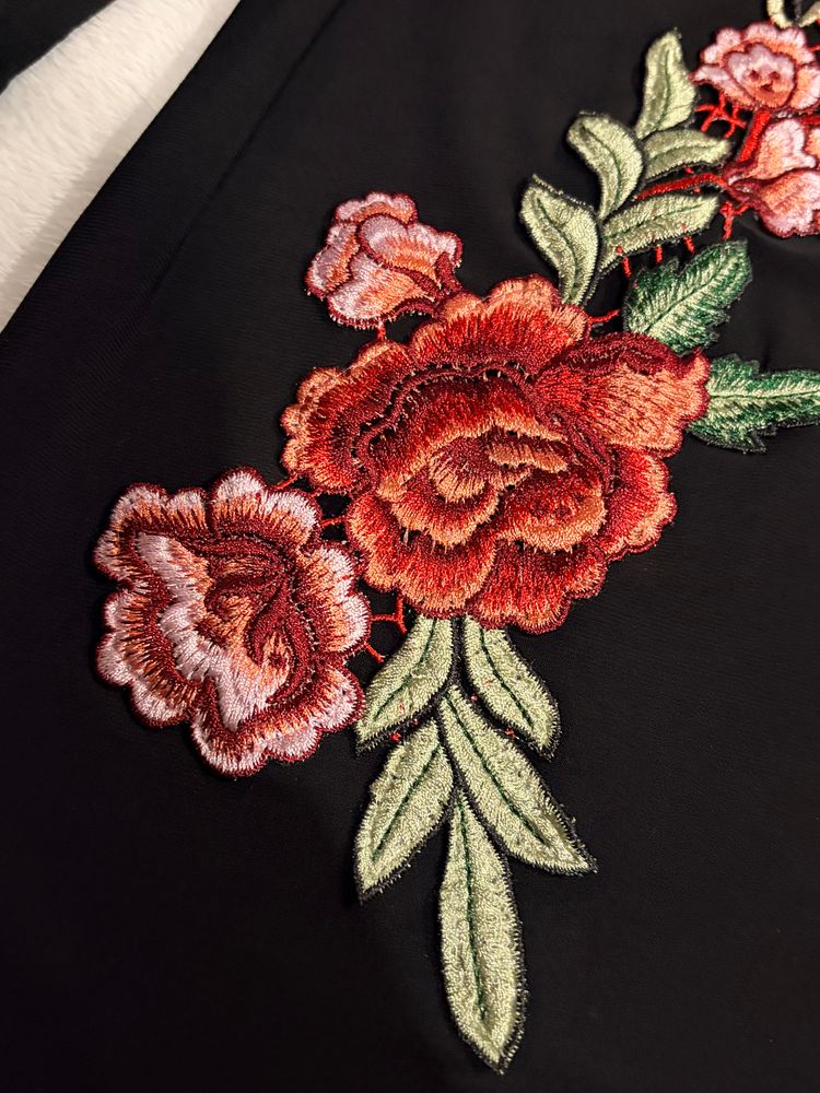 River Island Black Dress With Floral Embroidery 2