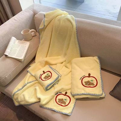 Yellow Blanket And Towel Set