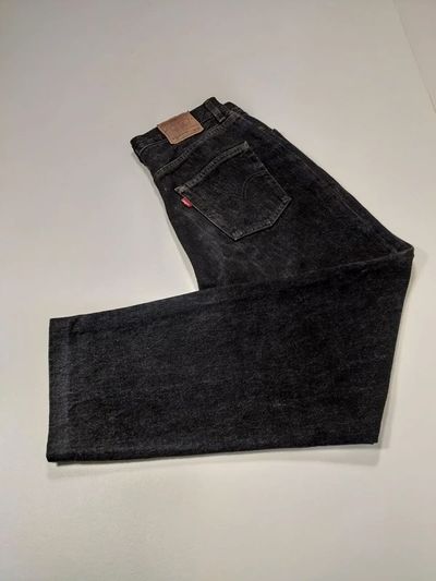 Levis 901 Jeans Uomo W34 L32 Nero Denim Vintage Made in France Regular Fit
