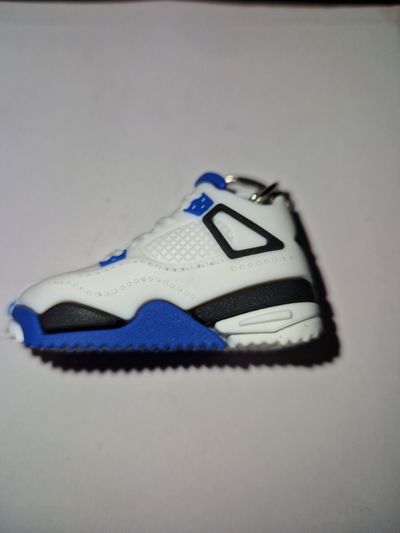 Nike Jordan 4White And Blue Sneaker Keychain