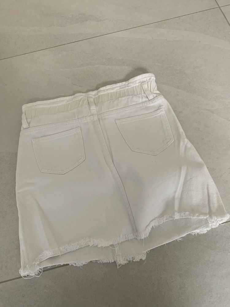 White Denim Skirt 4
