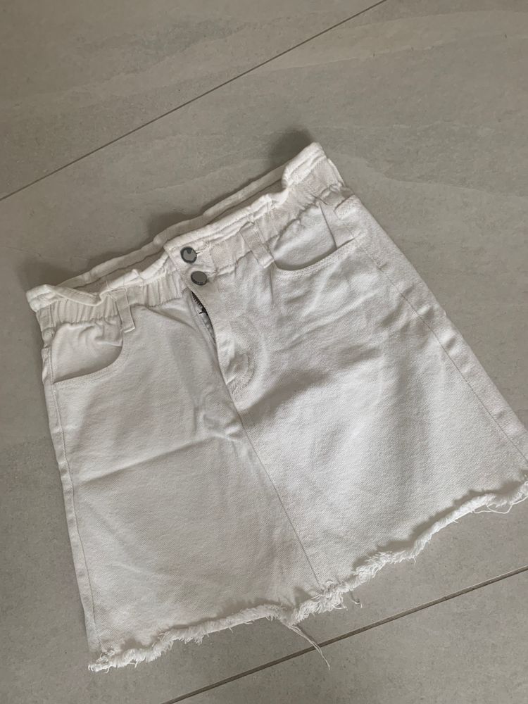 White Denim Skirt 2