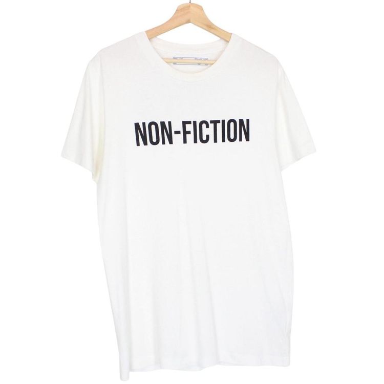 Off White Non-Fiction Print T-Shirt S/M