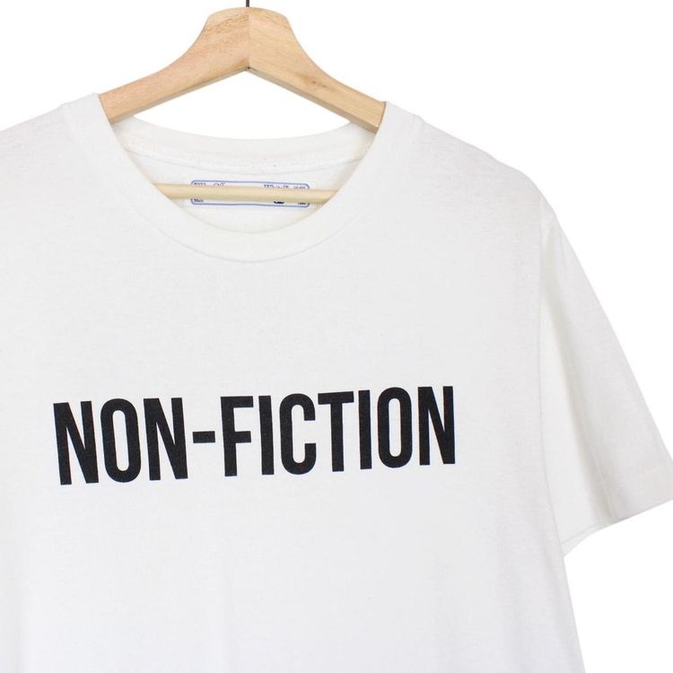 Off White Non-Fiction Print T-Shirt S/M 5