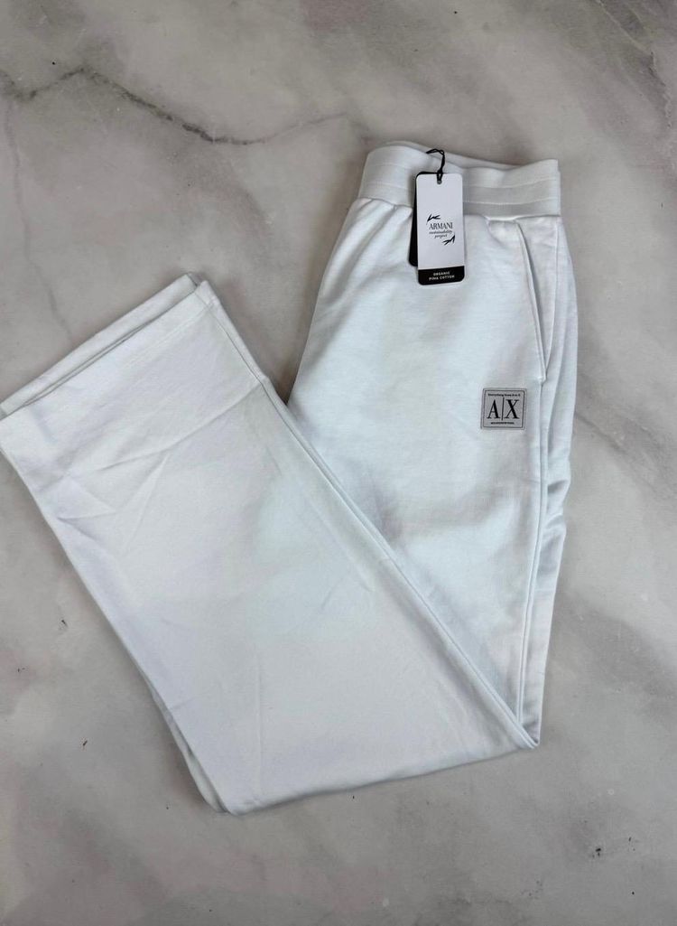 Armani Exchange White Sweatpants image 2