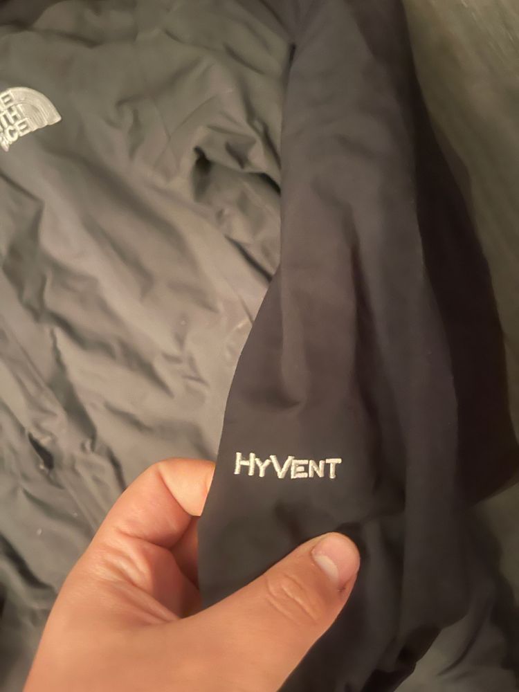 Black and Grey Hyvent North Face Raincoat 3