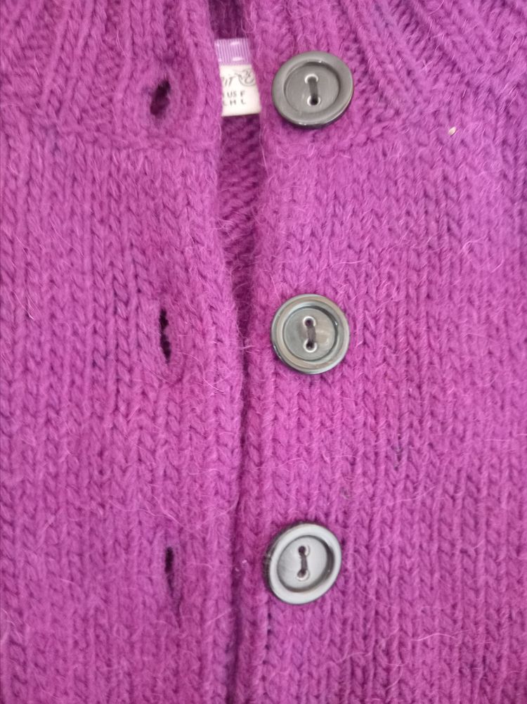 Esprit Purple Knitted Short Sleeve Cardigan image 4