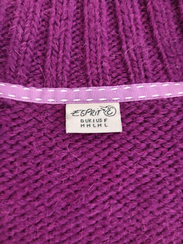 Esprit Purple Knitted Short Sleeve Cardigan image 2