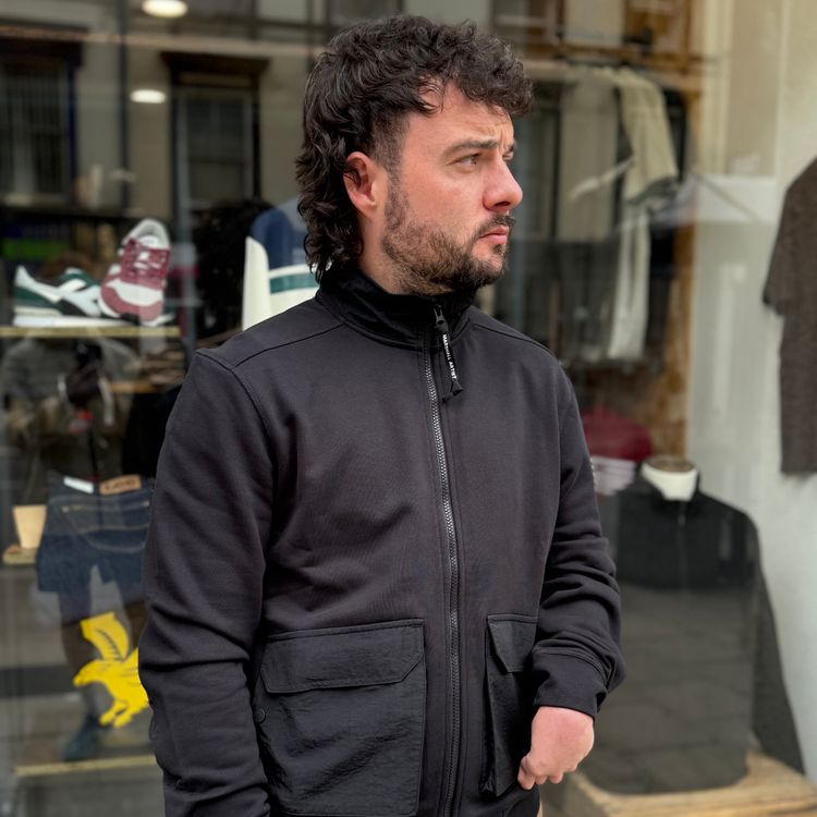 Immagine di Marshall Artist Streatham Full Zip Sweatshirt Black 2