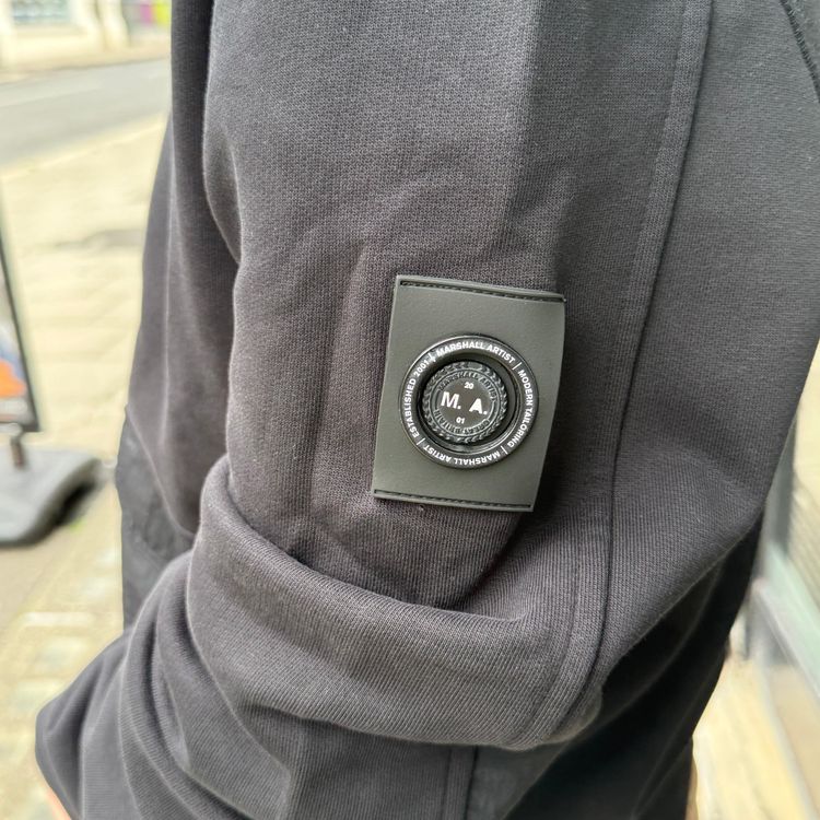 Immagine di Marshall Artist Streatham Full Zip Sweatshirt Black 3