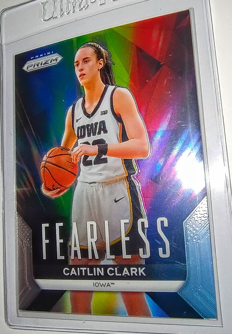 Caitlin Clark 2024 Panini Prizm Fearless Rookie Card WNBA