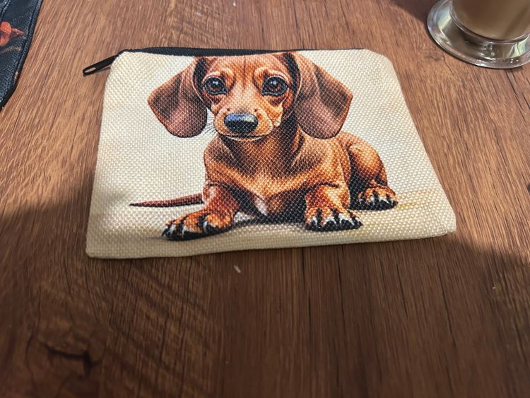 Small Pouch With Dog Print