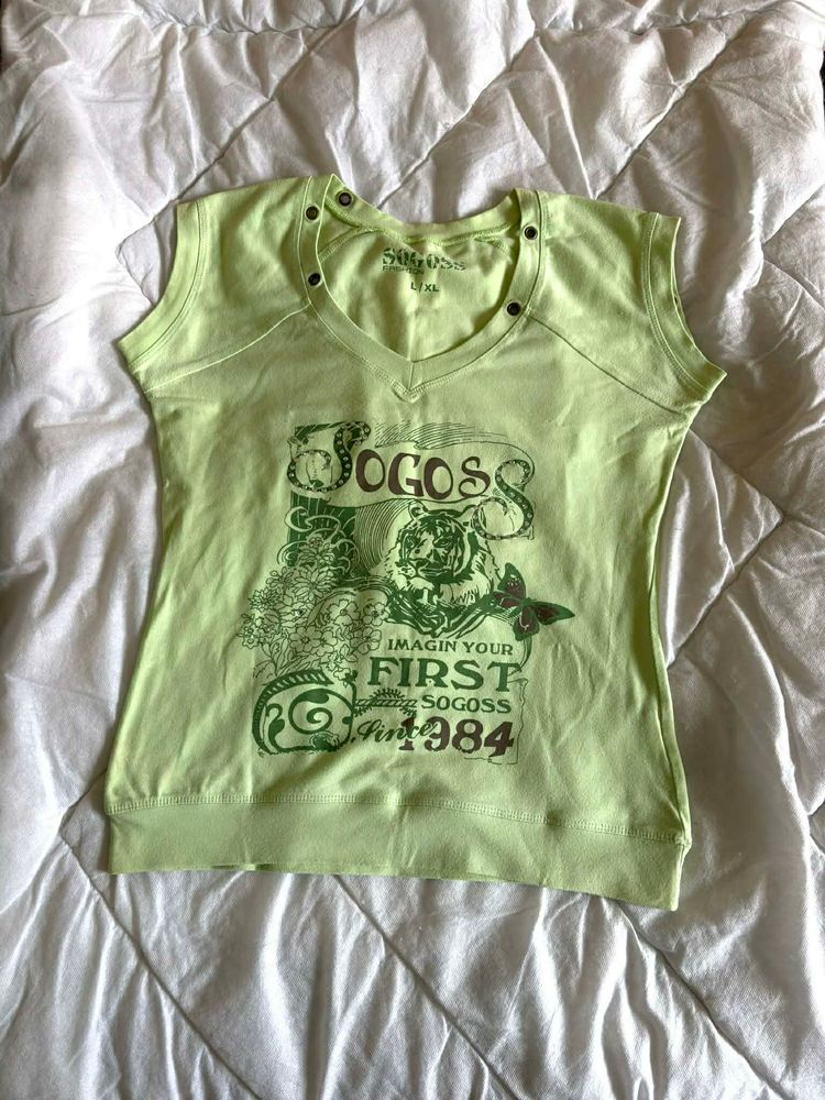 Other Sogoss Green Graphic Short Sleeve Top product image